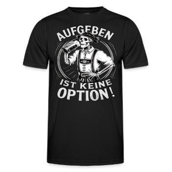 Aufgeben ist keine Option Bier Oktober - Männer Funktions-T-Shirt - Schwarz - Vorne - AI Model Male 178 dark (178cm)