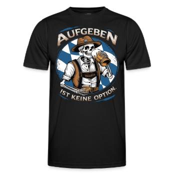 Aufgeben ist keine Option Bier Oktober - Männer Funktions-T-Shirt - Schwarz - Vorne - AI Model Male 178 dark (178cm)