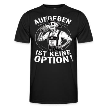 Abandonner n’est pas une option Beer October - T-shirt sport Homme - noir - Devant - AI Model Male 178 dark (178cm)