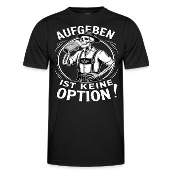 Aufgeben ist keine Option Bier Oktober - Männer Funktions-T-Shirt - Schwarz - Vorne - AI Model Male 178 dark (178cm)