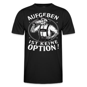 Abandonner n’est pas une option Beer October - T-shirt sport Homme - noir - Devant - AI Model Male 178 dark (178cm)