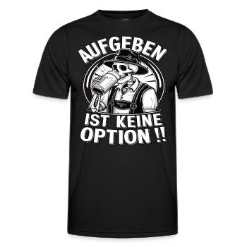 Aufgeben ist keine Option Bier Oktober - Männer Funktions-T-Shirt - Schwarz - Vorne - AI Model Male 178 dark (178cm)