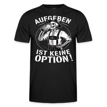 Aufgeben ist keine Option Bier Oktober - Männer Funktions-T-Shirt - Schwarz - Vorne - AI Model Male 178 dark (178cm)