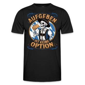 Abandonner n’est pas une option Beer October - T-shirt sport Homme - noir - Devant - AI Model Male 178 dark (178cm)