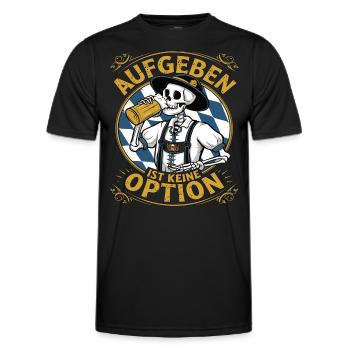 Aufgeben ist keine Option Bier Oktober - Männer Funktions-T-Shirt - Schwarz - Vorne - AI Model Male 178 dark (178cm)