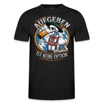 Giving up is not an option Beer October - Men's Functional T-Shirt - black - Front - AI Model Male 178 dark (178cm)