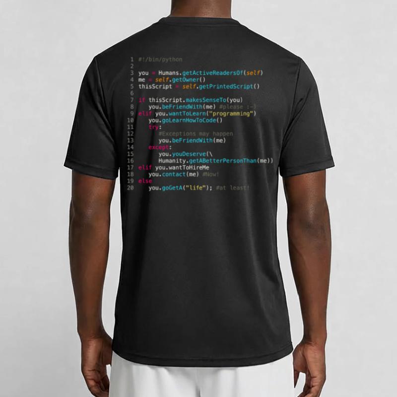 Sei mit Programmierern befreundet (in Python) Männer Funktions-T-Shirt