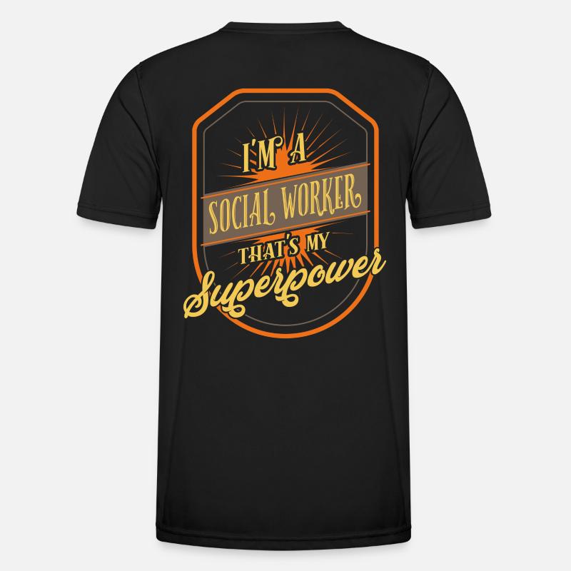 assistente sociale - Maglietta sportiva per uomo - nero