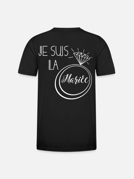 je suis la mariée - T-shirt sport Homme - noir
