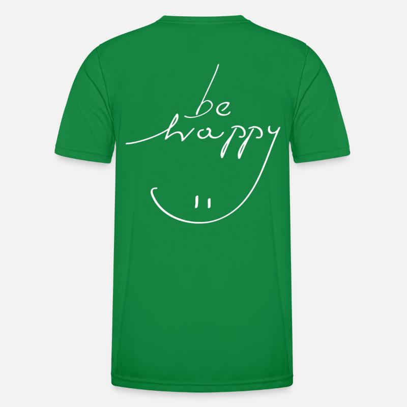 Sei glücklich Lächeln Männer Funktions-T-Shirt