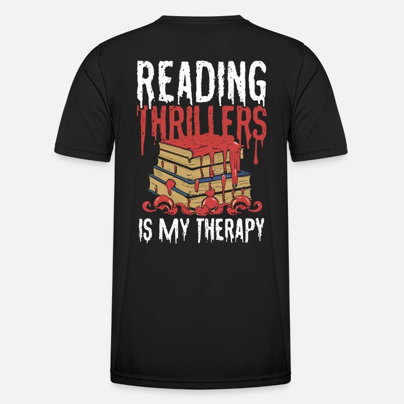 Reading Thrillers Is My Therapy - Men's Functional T-Shirt - black