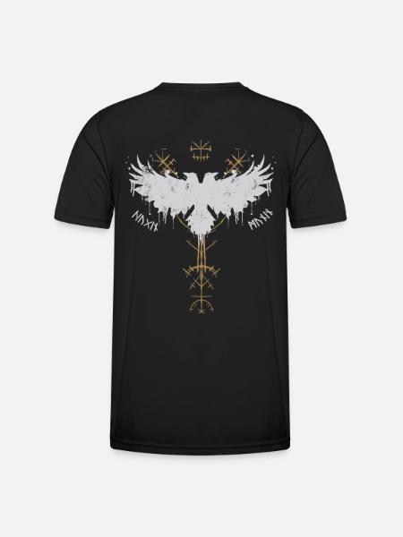 Vikinger - Hugin og Munin – Odins ravne - Funktionsshirt til herrer - sort