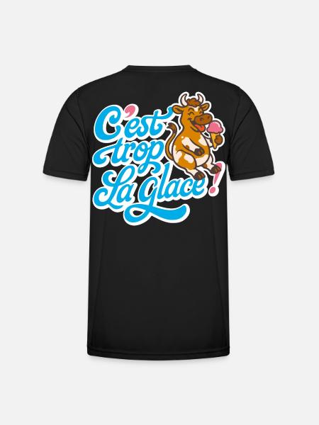 C'est trop la glace ! - T-shirt sport Homme - noir