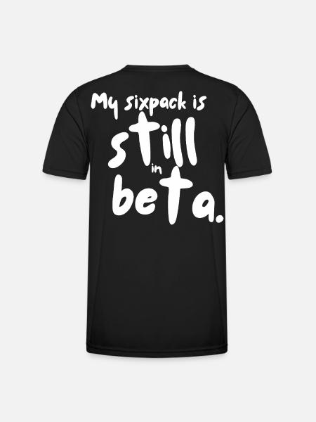 Humorvoller Textdruck in Handlettering-Stil - Männer Funktions-T-Shirt - Schwarz