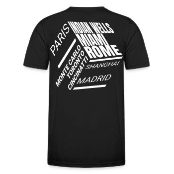 Maillot de tennis Masters Tournois - T-shirt sport Homme - noir - Dos - AI Model Male 178 dark (178cm)