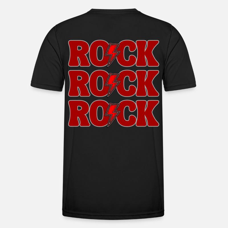 ROCK Three Red Logos Men's Functional T-Shirt