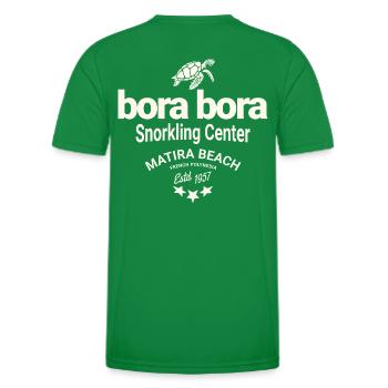 Bora Bora Tauchen - Männer Funktions-T-Shirt - Kelly Green - Hinten - AI Model Male 178 dark (178cm)