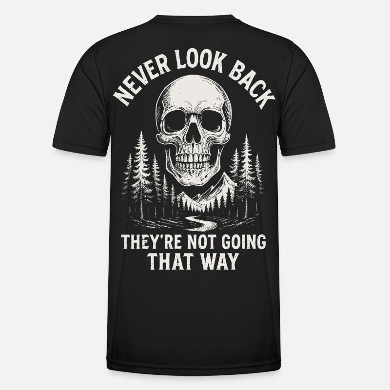 Skull Forest Never Back - Men's Functional T-Shirt - black