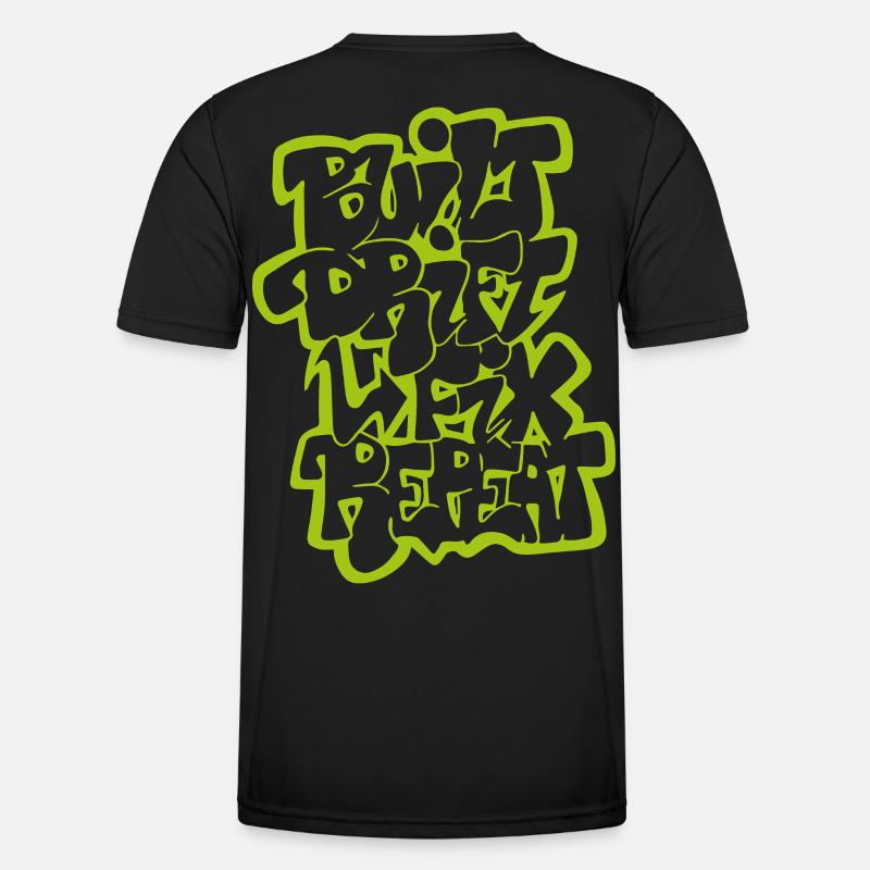 Built Drift Fix Repeat 02 - Men's Functional T-Shirt - black