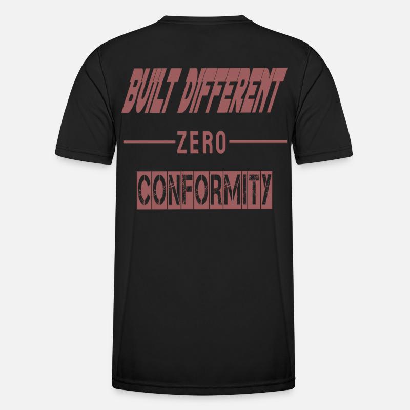 Construit différemment | Sweat à capuche Zero Conformity - T-shirt sport Homme - noir