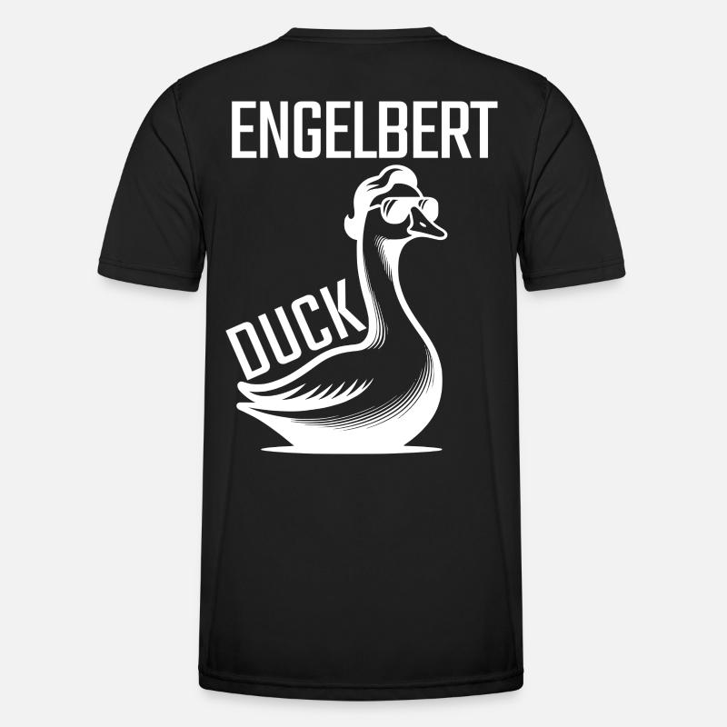 Engelbert Duck  - Männer Funktions-T-Shirt - Schwarz