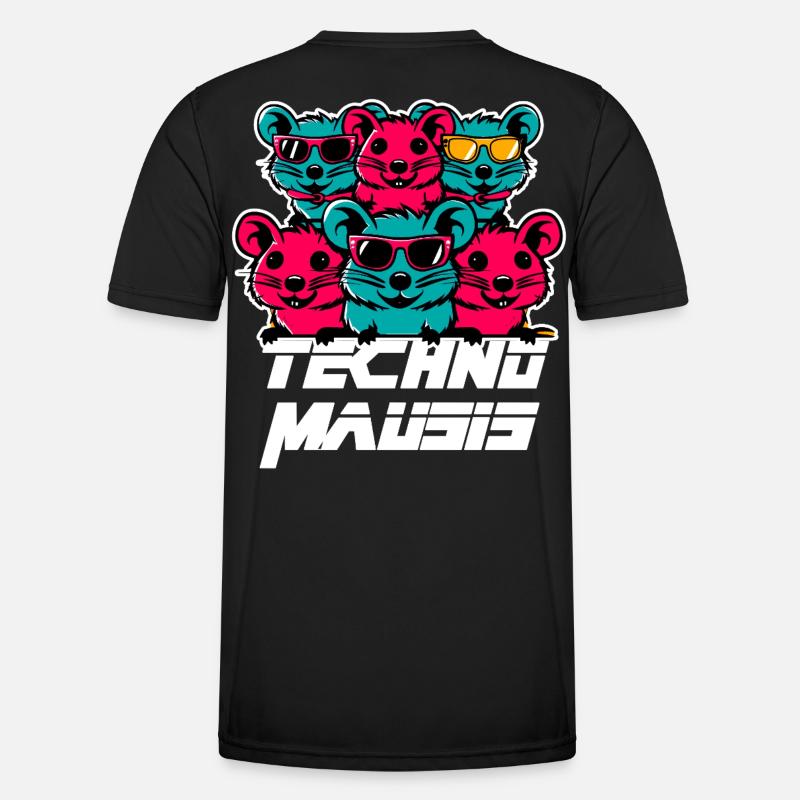 Techno Mausis - Men's Functional T-Shirt - black