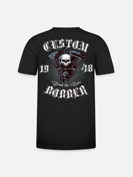 Bobber Chopper Motorcycle Design - Men's Functional T-Shirt - black
