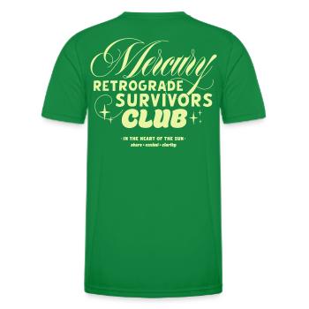 Club des survivants de Mercure rétrograde - T-shirt sport Homme - vert - Dos - AI Model Male 178 dark (178cm)