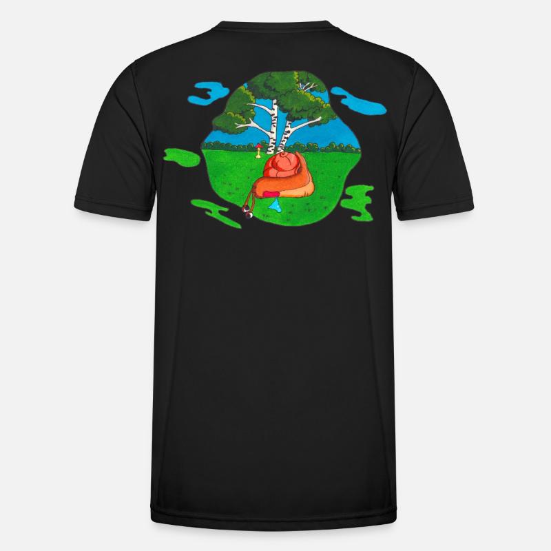 Mushroom for back - Men's Functional T-Shirt - black