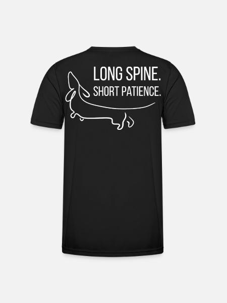 Kurzbeinig. Dickköpfig. Dackel. - Männer Funktions-T-Shirt - Schwarz