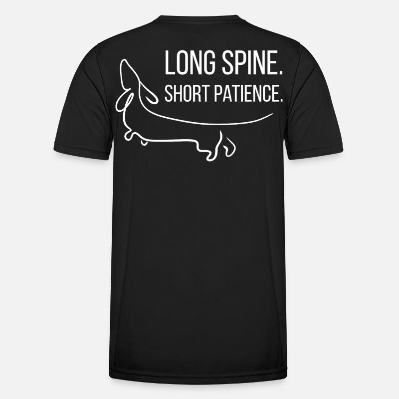 Kurzbeinig. Dickköpfig. Dackel. - Männer Funktions-T-Shirt - Schwarz