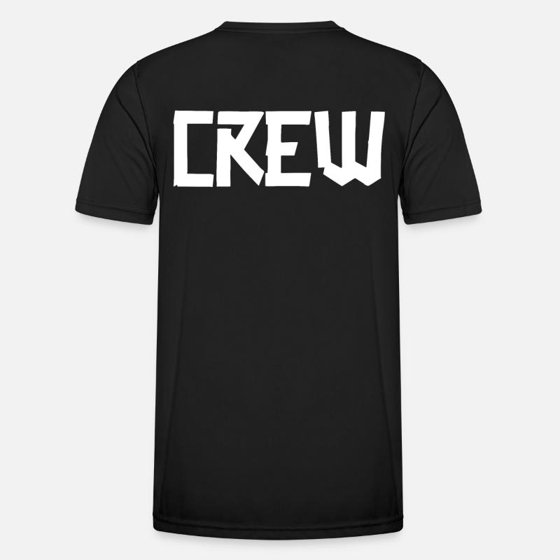Crew Gaffer BIG White - Men's Functional T-Shirt - black