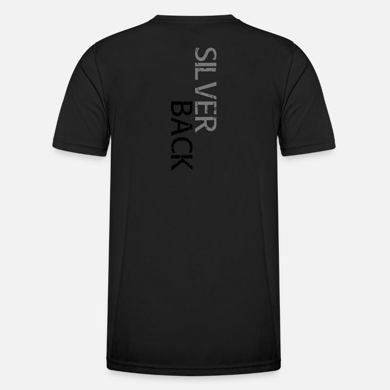 SILVERBACK (versetzt) - Männer Funktions-T-Shirt - Schwarz