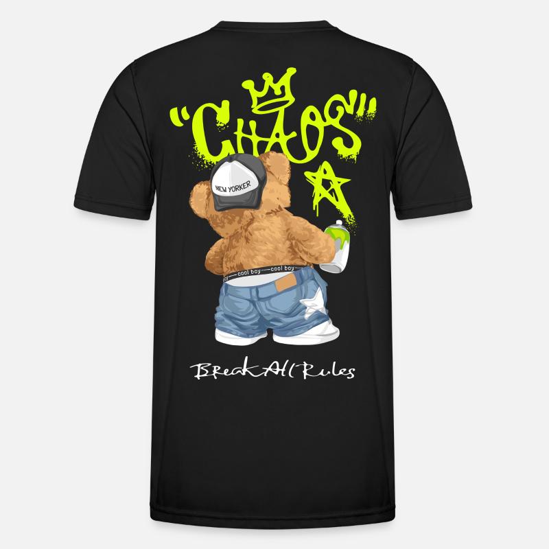 Chaos Bear Graffiti Break All Rules Men's Functional T-Shirt