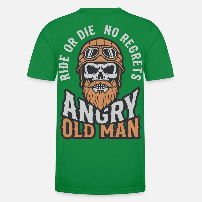 Angry Old Man Männer Funktions-T-Shirt
