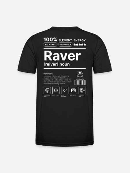 Raver-Lebensstil Weiß - Männer Funktions-T-Shirt - Schwarz