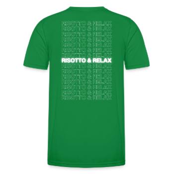 Risotto & Relax - T-shirt sport Homme - vert - Dos - AI Model Male 178 dark (178cm)