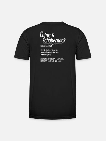 Unfug und Schabernack - Männer Funktions-T-Shirt - Schwarz