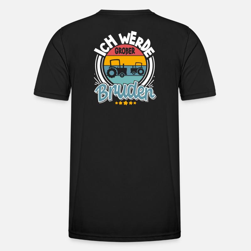Ich Werde Großer Bruder Traktor - Männer Funktions-T-Shirt - Schwarz
