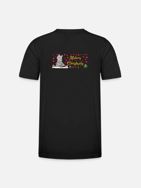 Iconic Wolf Christmas, MÄHrry Christmähs Stern - Men's Functional T-Shirt - black