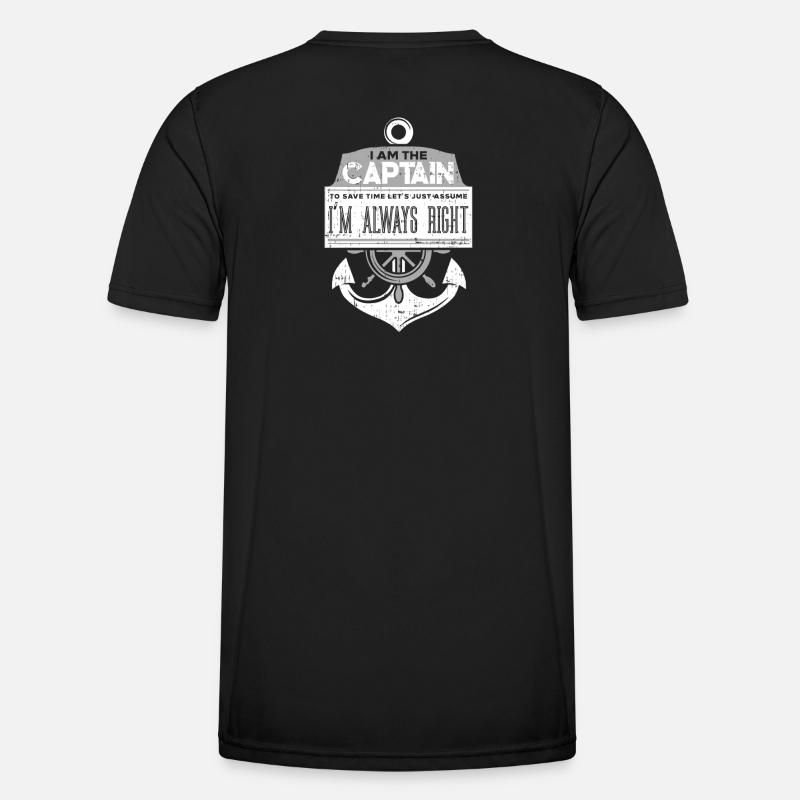 Boot Kapitän Bootseigentümer Geschenk - Männer Funktions-T-Shirt - Schwarz