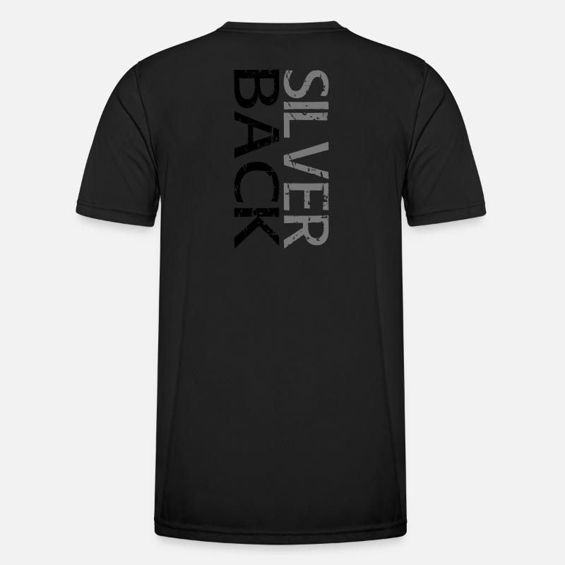 SILVERBACK (Two-line) - Men's Functional T-Shirt - black