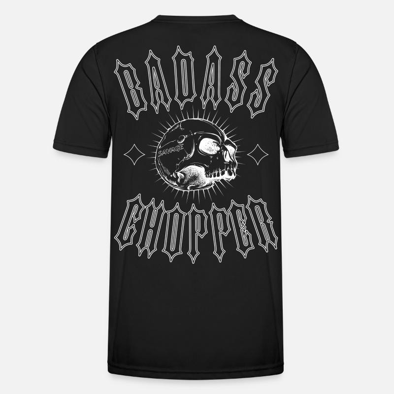 BADASS CHOPPER - Männer Funktions-T-Shirt - Schwarz