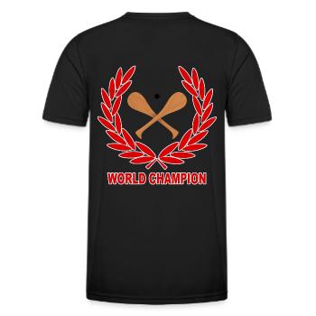 world_champion_1 - T-shirt sport Homme - noir - Dos - AI Model Male 178 dark (178cm)