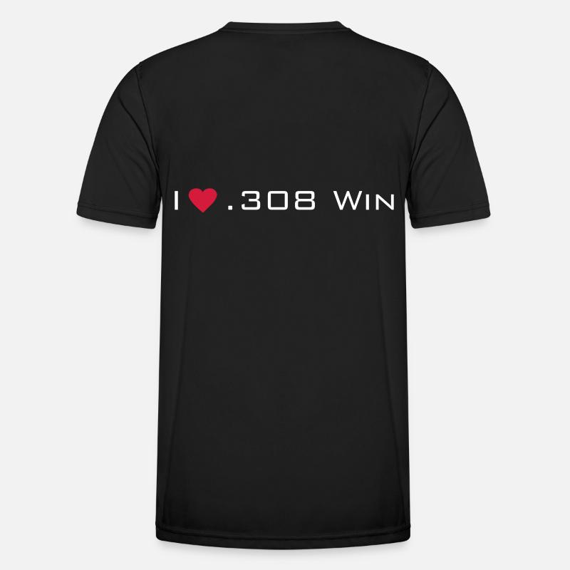 cal. 308 - Männer Funktions-T-Shirt - Schwarz