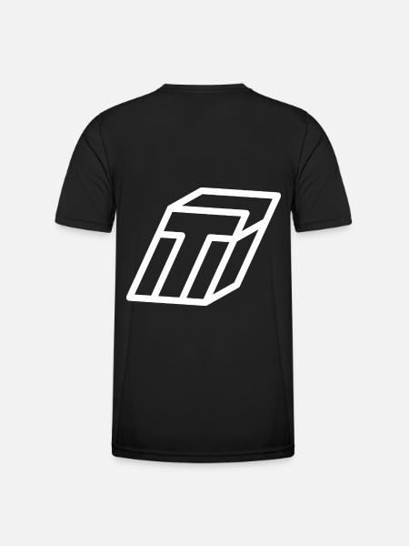 Outline Letter T - Men's Functional T-Shirt - black