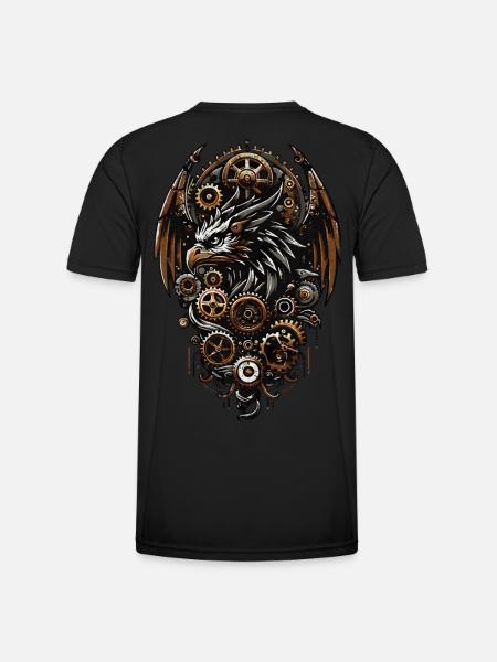 STEAMPUNK EAGLE - Men's Functional T-Shirt - black