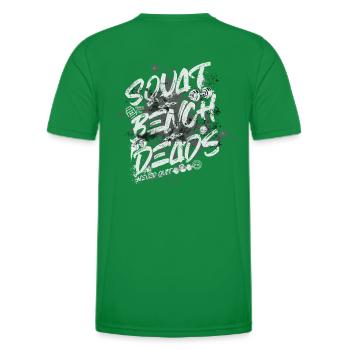 Squat Bench Deads - T-shirt sport Homme - vert - Dos - AI Model Male 178 dark (178cm)