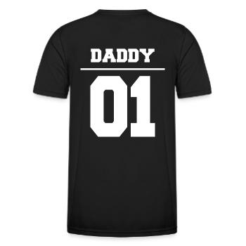 Père Daddy partenaire Look - Daddys 01 - T-shirt sport Homme - noir - Dos - AI Model Male 178 dark (178cm)