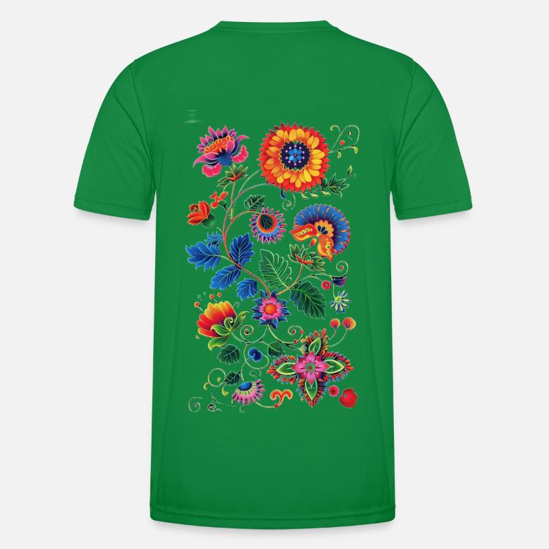 Schönes Blumenmuster Männer Funktions-T-Shirt